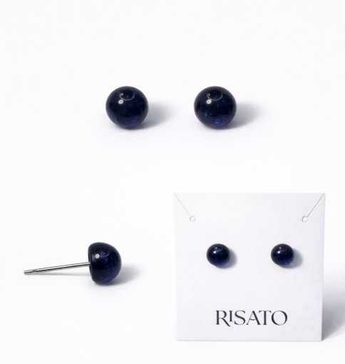 Planet Button Earring — Midnight Current