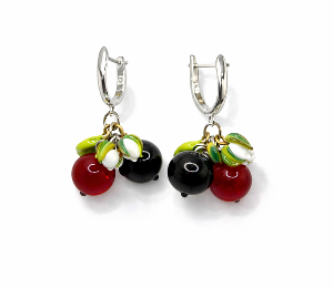 Red & Black Currant Earrings