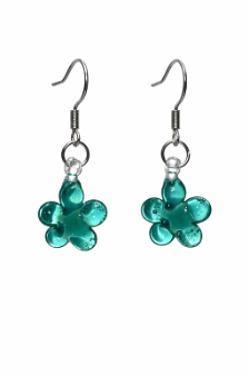 Clover Flower Earrings ～Lagoon glow