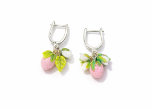 Blush Strawberry Earrings