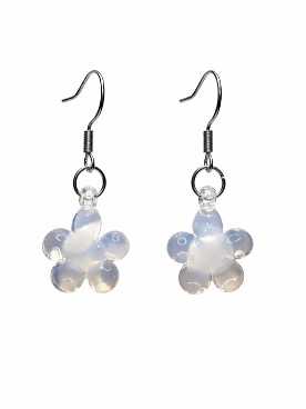 Clover Flower Earrings ～Opal Jelly