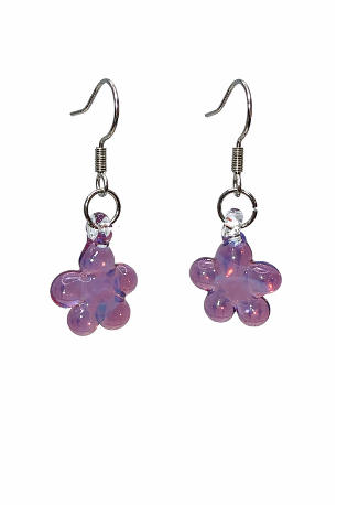 Clover Flower Earrings ～Grape Jelly