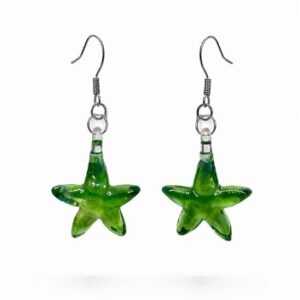 Star Earrings — Spring Moss