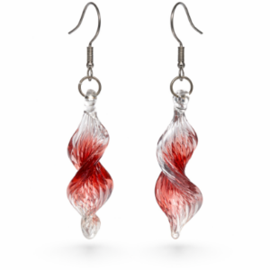 Vine Earrings — Crimson Ember