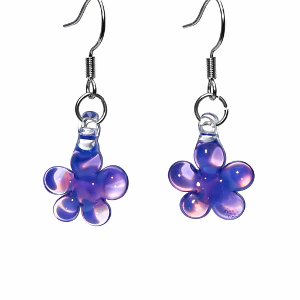 Clover Flower Earrings ～Aurora Jelly