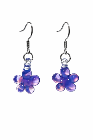 Clover Flower Earrings ～Aurora Jelly