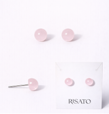 Planet Button Earring — Rosewater