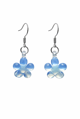 Clover Flower Earrings ～Aqua Opal