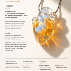 Anatomical Heart Necklace — Amber Halo