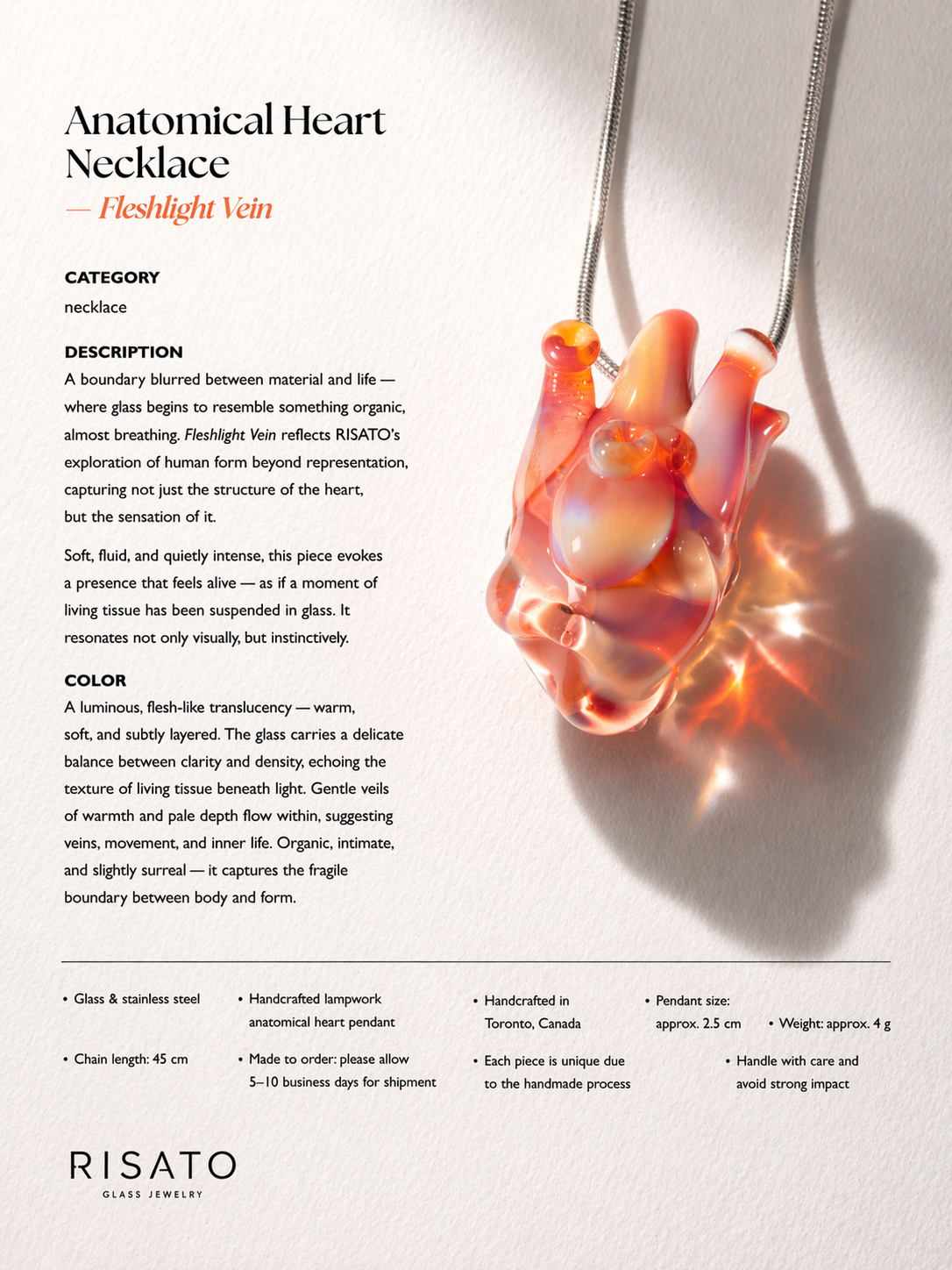 Anatomical Heart Necklace — Lifelight Vein