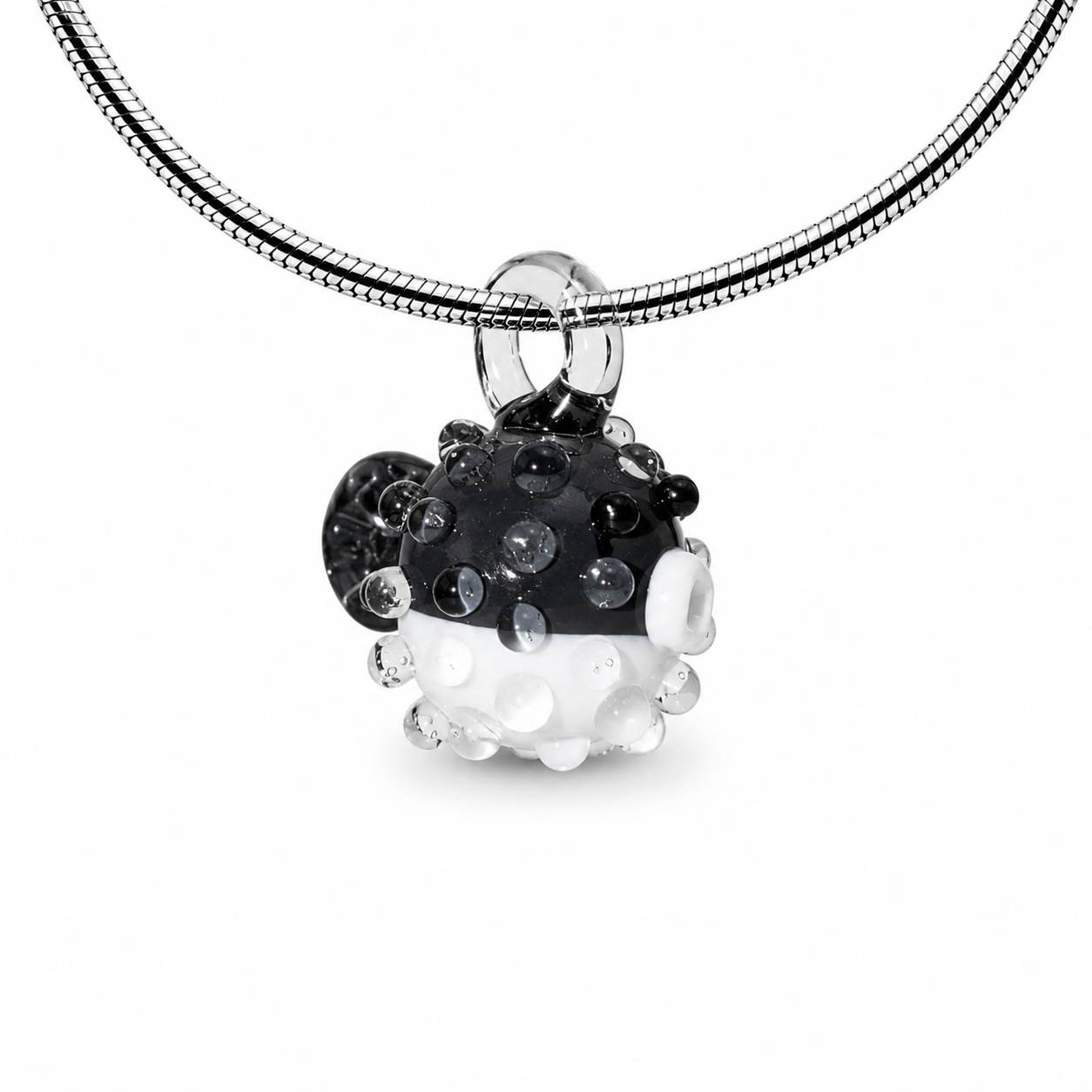 Puffer Fish Necklace - Midnight Black