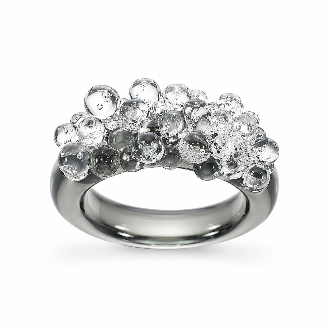 Dewdrops Ring – Misty Graphite