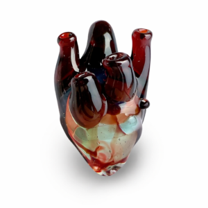 Anatomical Heart Necklace — Obsidian Pulse