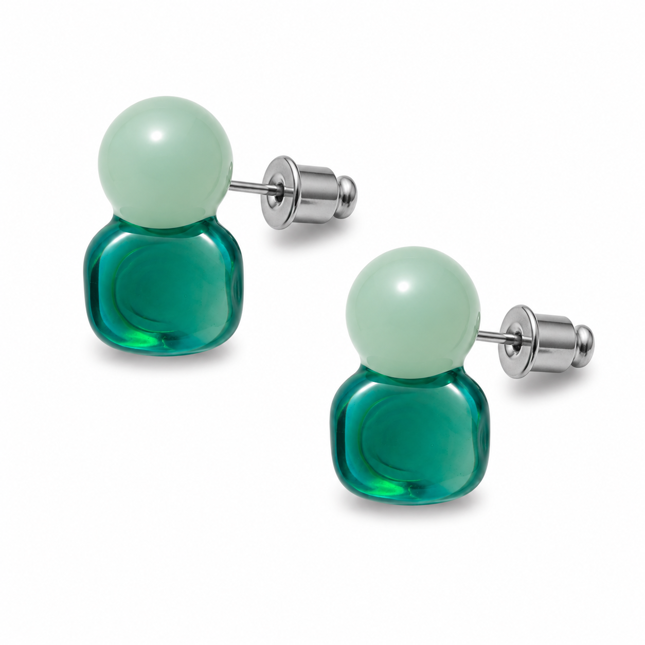 Stonehenge Stud Earrings — Verdant Mist