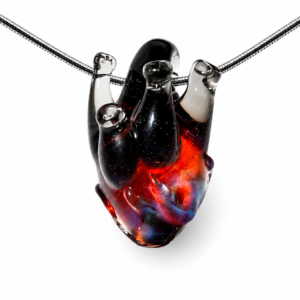 Anatomical Heart Necklace — Burning Ember