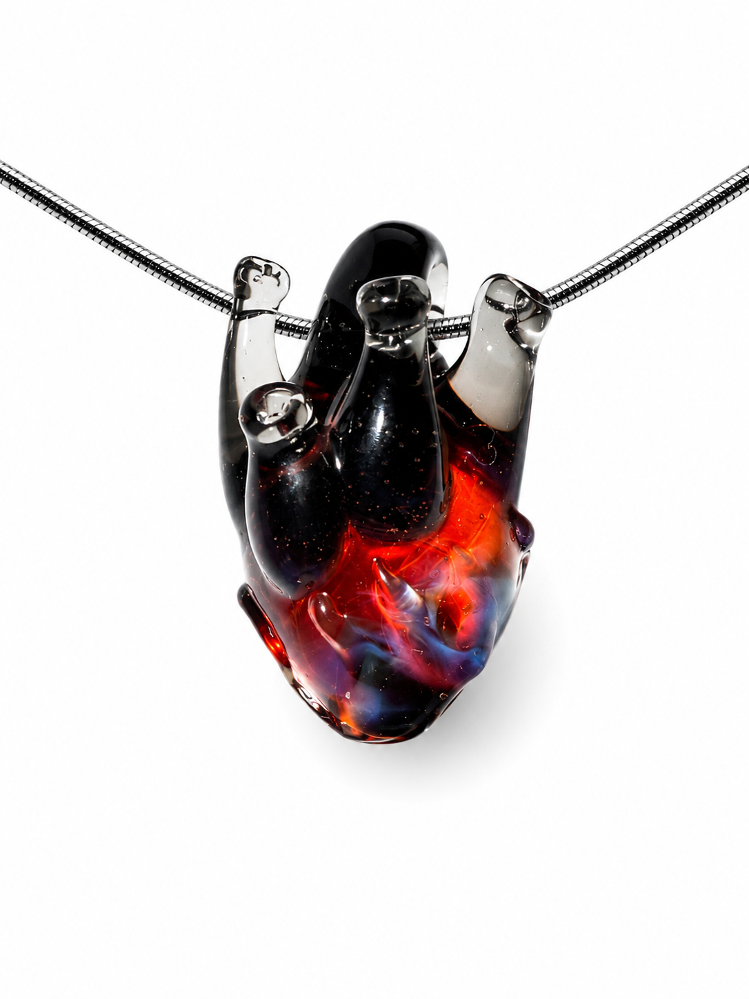 Anatomical Heart Necklace — Burning Ember
