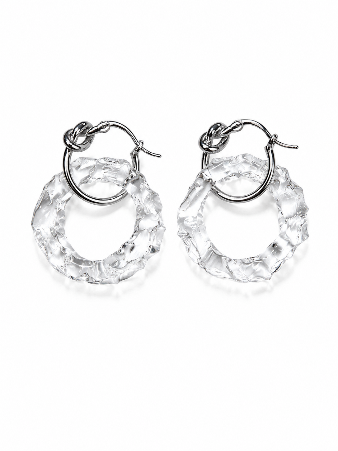 Circle Earrings — Crystal Clear