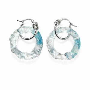Circle Earrings — Glacier Blue