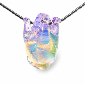 Anatomical Heart Necklace — Lavender Sunrise