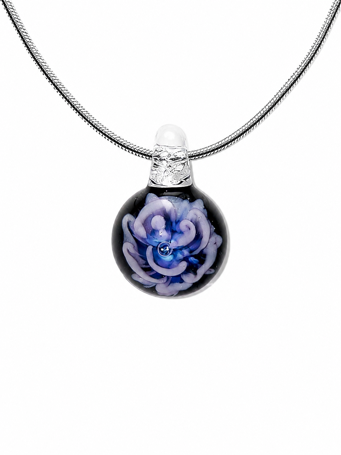 Forever Flower Necklace — Midnight Lavender