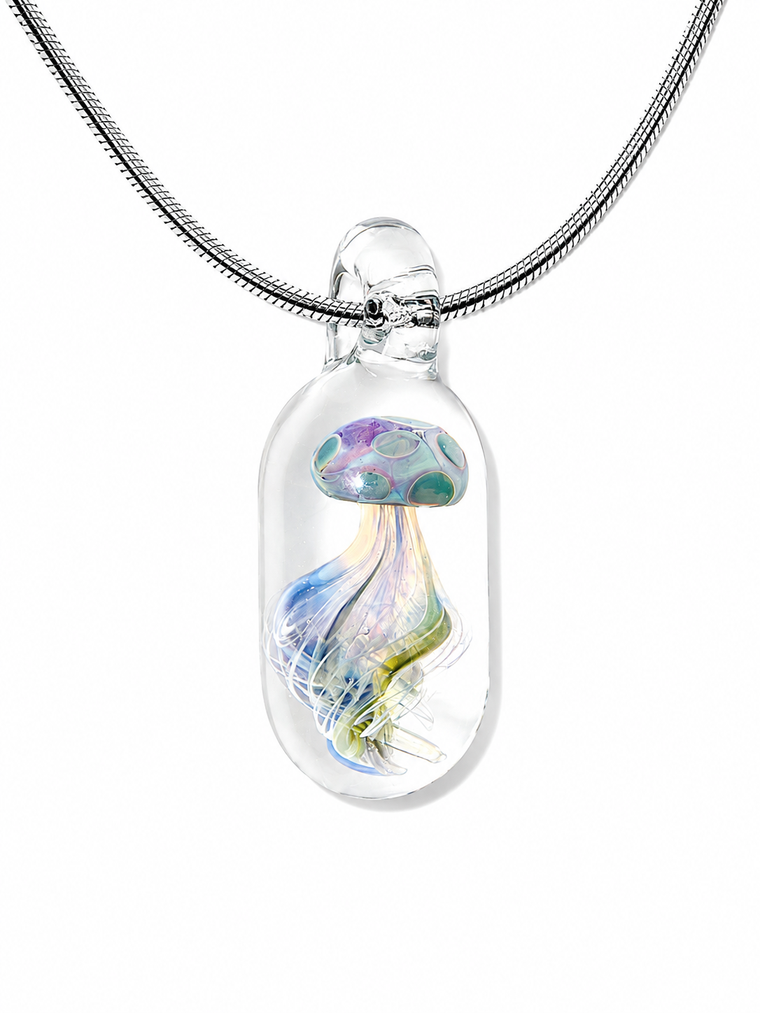 Capsule Jellyfish Necklace — Prismatic Tide