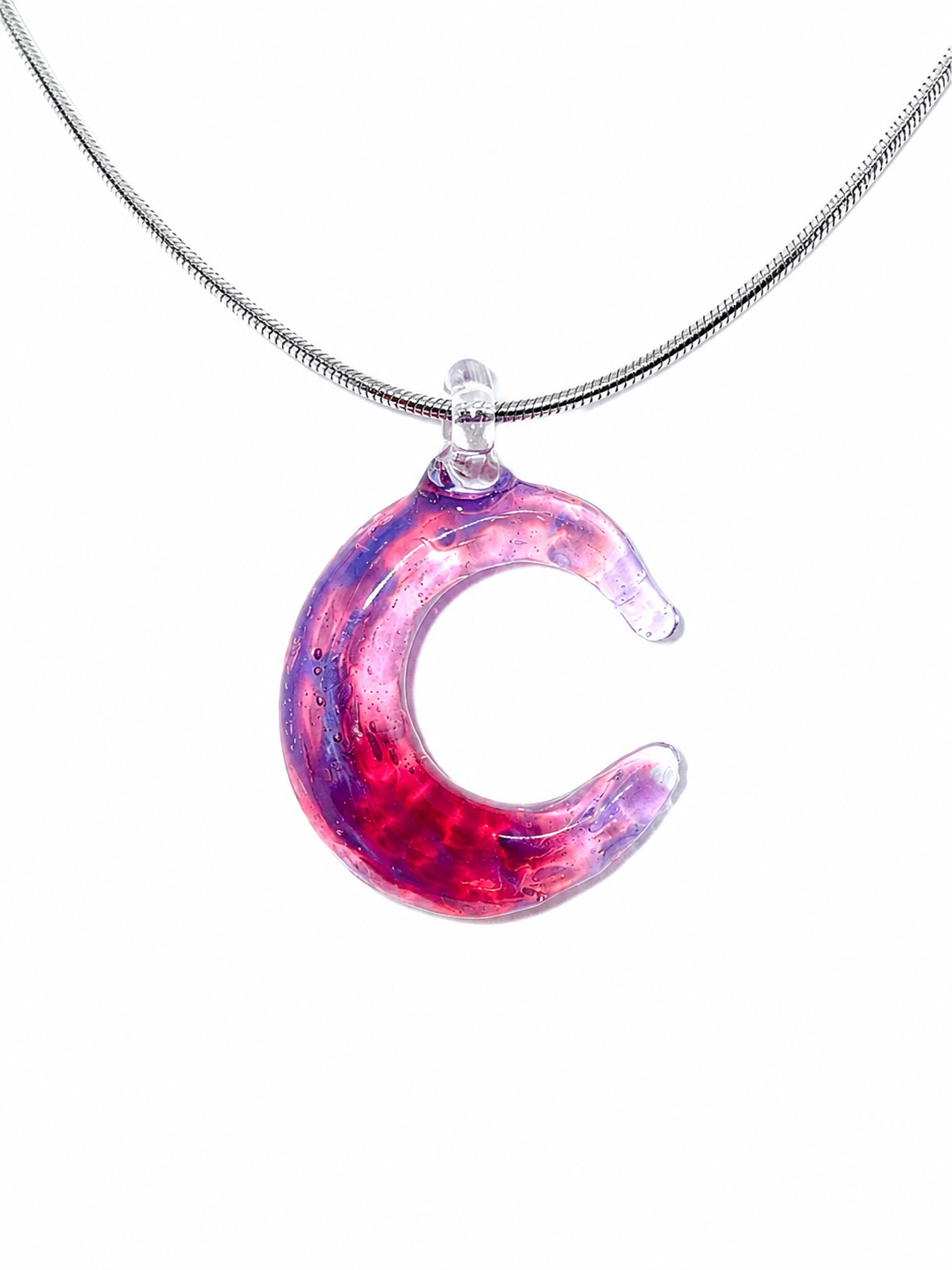 Moon Necklace — Raspberry Moon