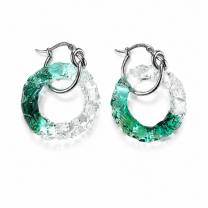 Circle Earrings — Sea Glass