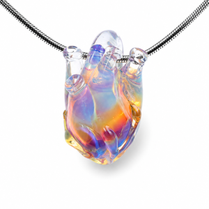 Anatomical Heart Necklace — Sunlit Opal