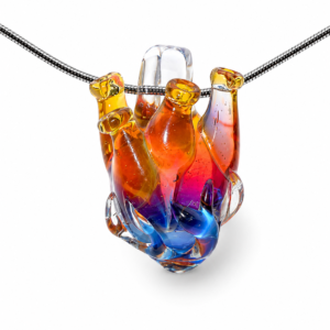 Anatomical Heart Necklace — Sunset Glow