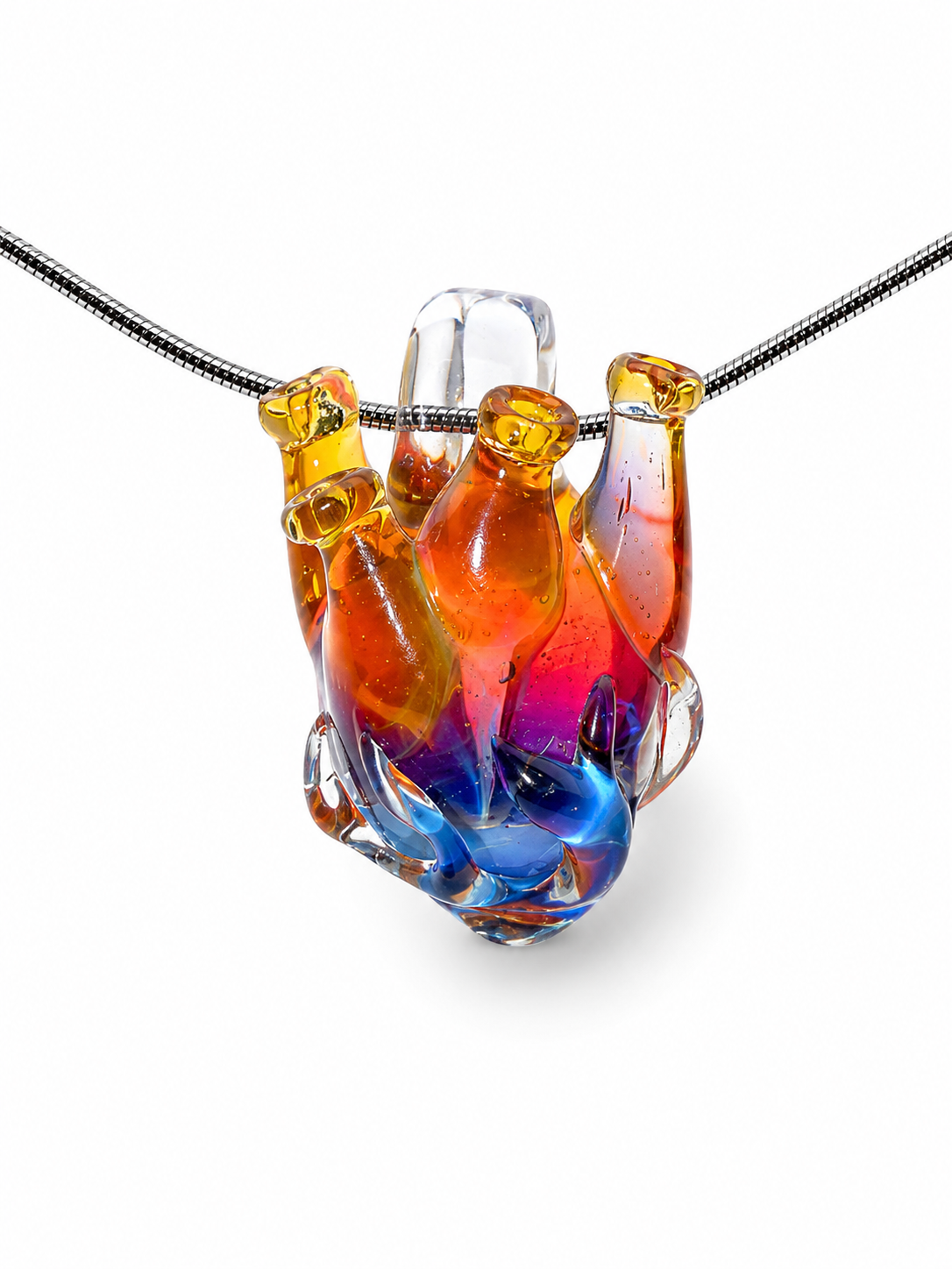 Anatomical Heart Necklace — Sunset Glow