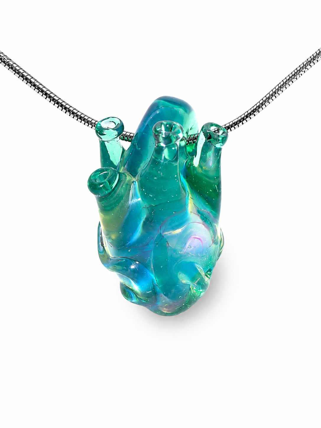Anatomical Heart Necklace — Tropical Lagoon
