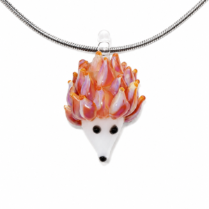 Hedgehog Necklace — Apricot Bloom