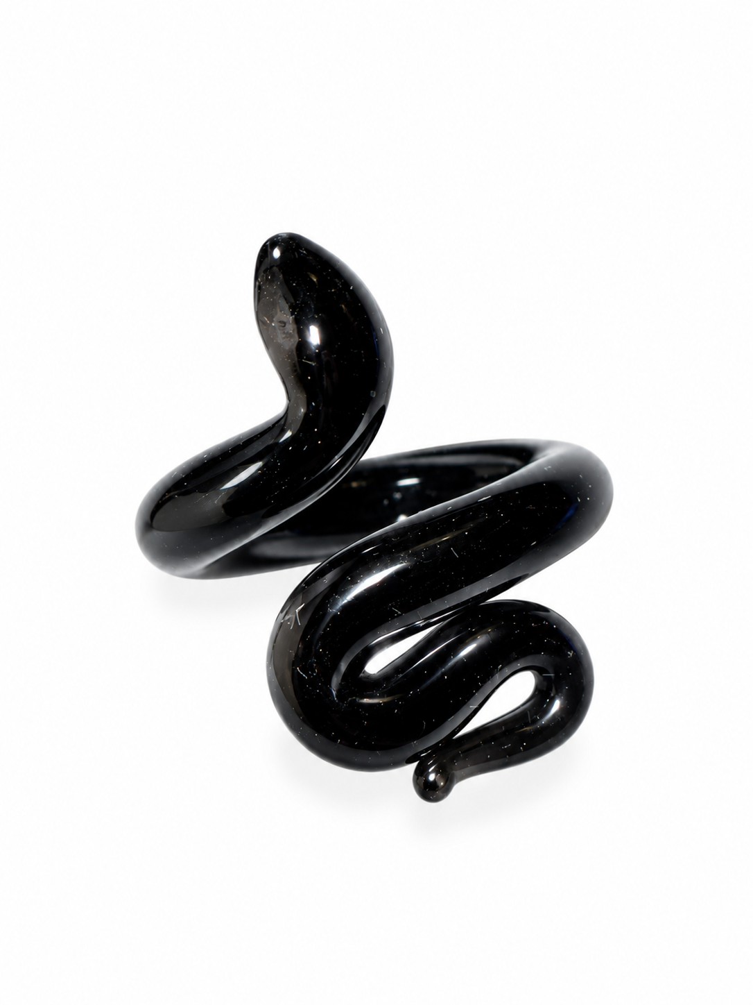 Snake Ring — Black Onyx