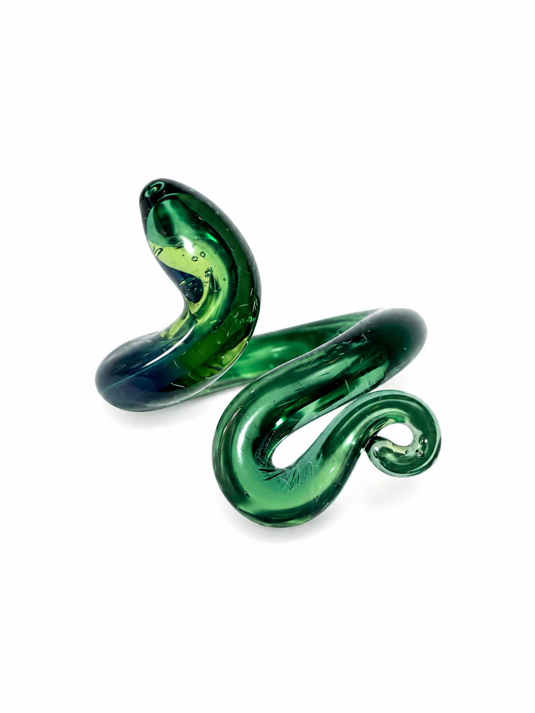 Snake Ring — Emerald Current